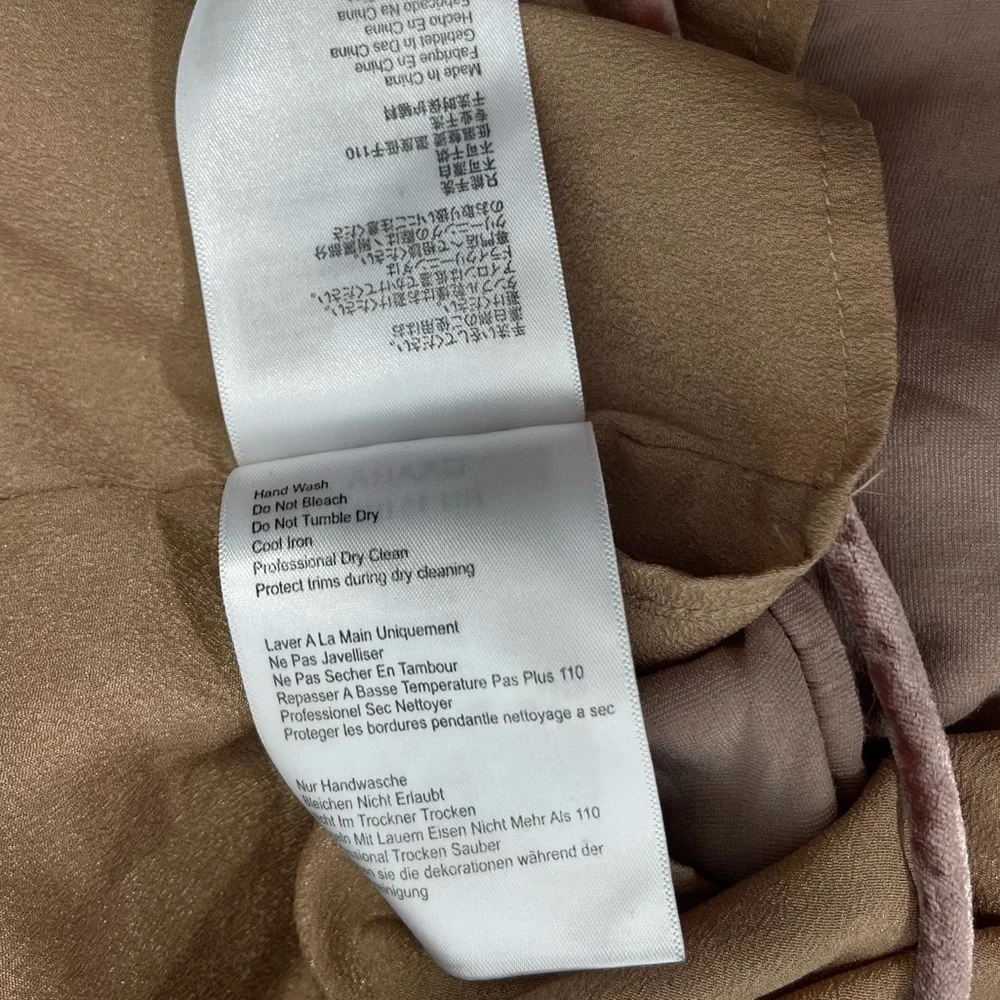 CAARA 100% Silk Crushed Velvet Spaghetti Strap Cami Camisole Top In Rust M - Picture 15 of 16